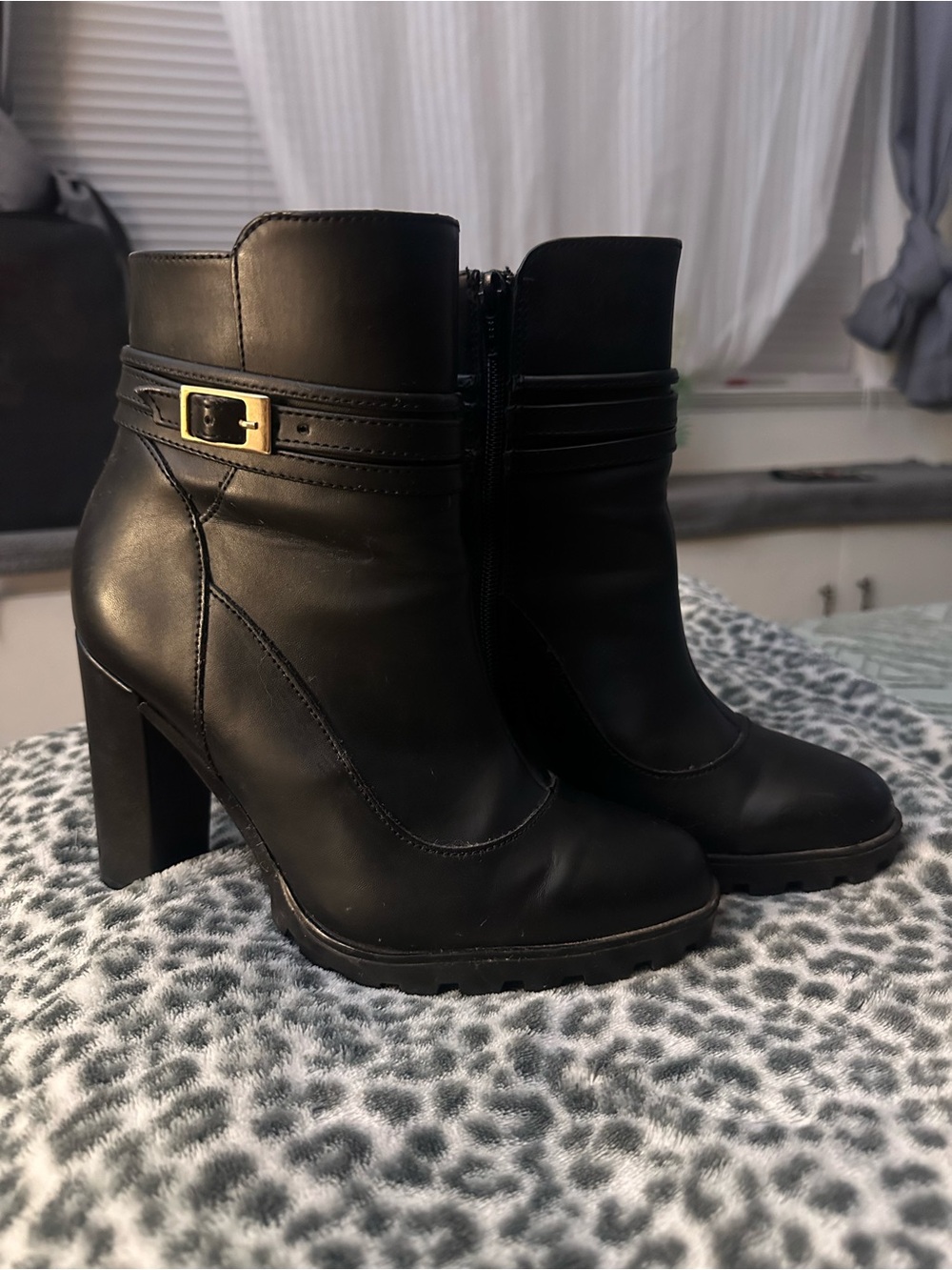 🖤 Black ANDREA Heeled Ankle Boots